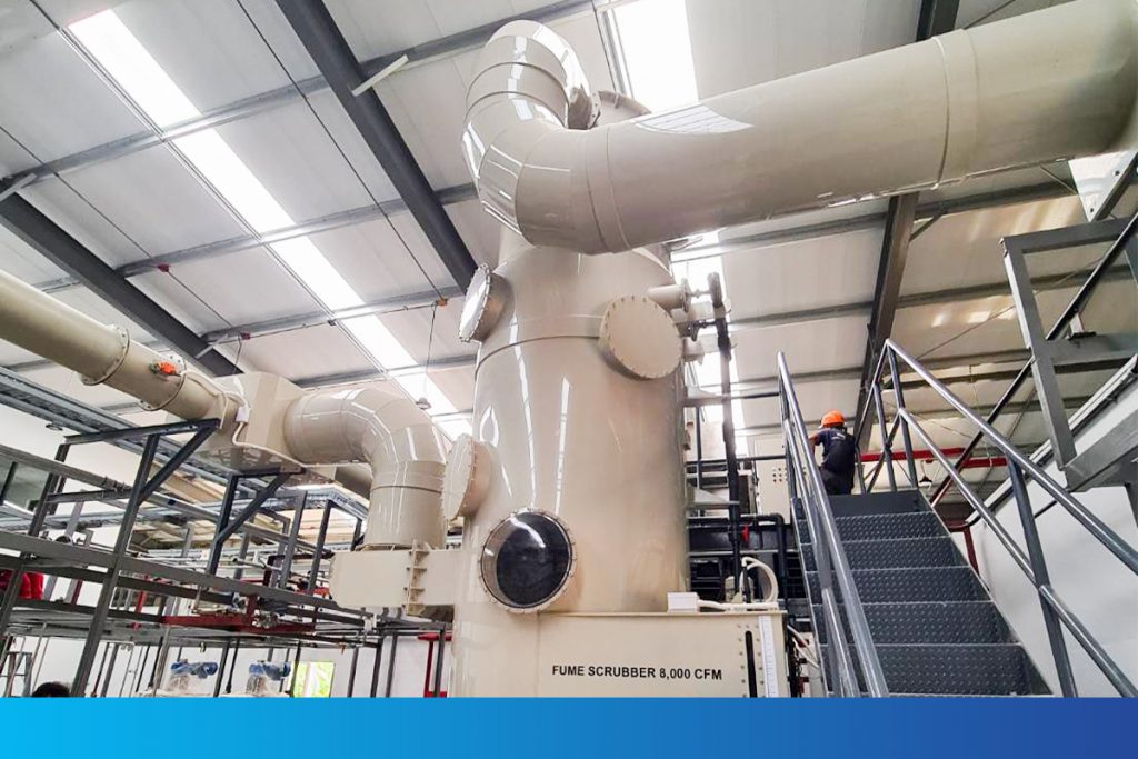 fume scrubber kasetphand ระบบบำบัดอากาศเสีย
