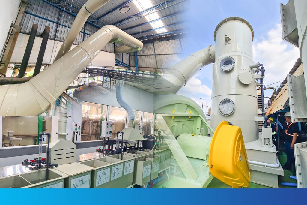 fume scrubber thaixon tech ระบบบำบัดอากาศเสีย